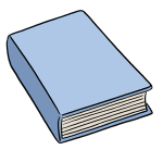 Das Bild zeigt ein blaues Buch.